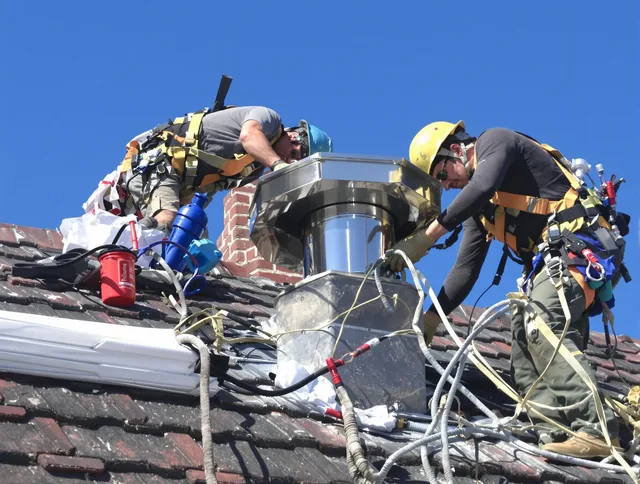 Protective chimney cap installed by Waterford Chimney Sweep in Waterford, CT