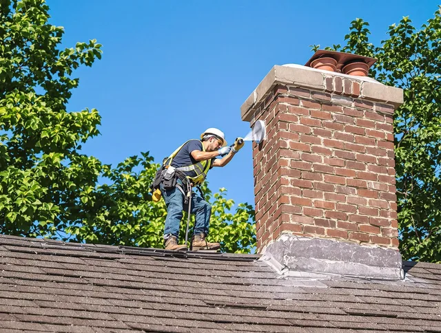Waterford Chimney Sweep performing an inspection with advanced tools in Waterford, CT