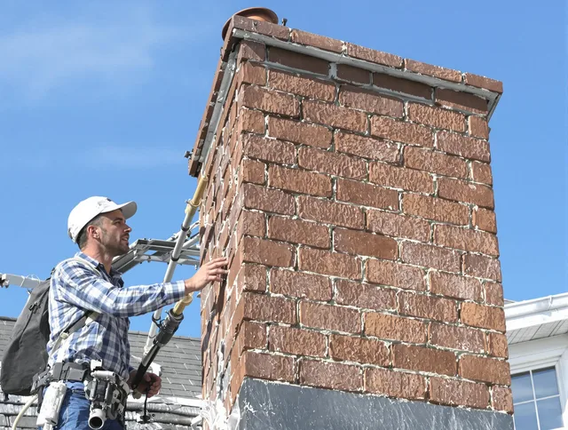 Brickwork for a chimney rebuild by Waterford Chimney Sweep in Waterford, CT