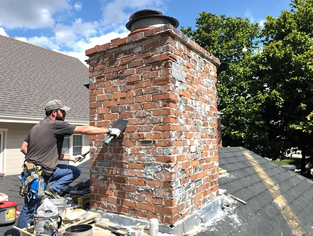 Completed chimney rebuild by Waterford Chimney Sweep in Waterford, CT