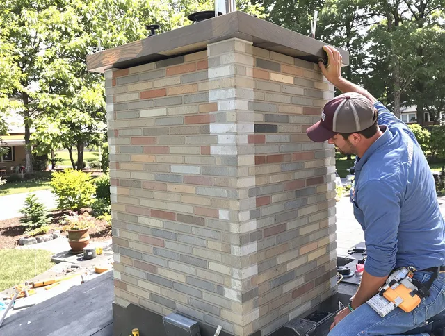 Waterford Chimney Sweep completing a modern chimney remodel in Waterford, CT