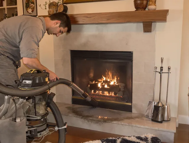 Routine fireplace upkeep by Waterford Chimney Sweep in Waterford, CT
