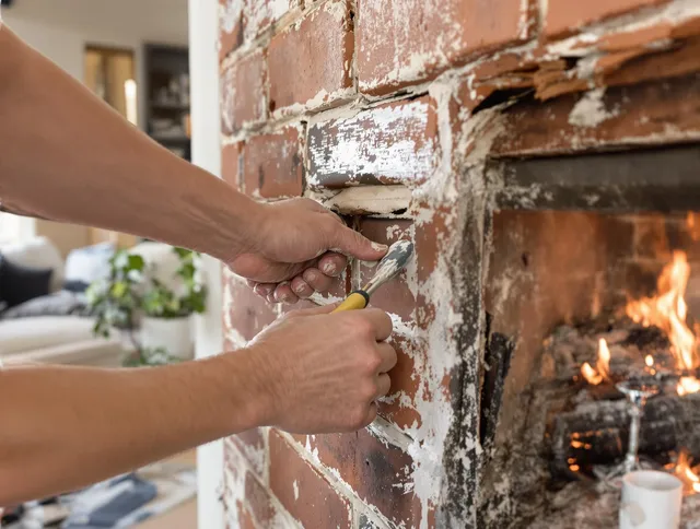 Routine fireplace repair by Waterford Chimney Sweep in Waterford, CT