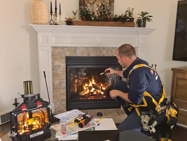 Safety-focused fireplace inspection by Waterford Chimney Sweep in Waterford, CT