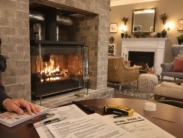 Waterford Chimney Sweep verifying fireplace safety measures in Waterford, CT